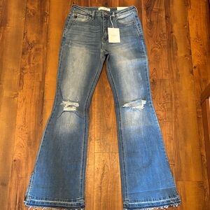 KanCan Distressed Light Blue Flare Jeans